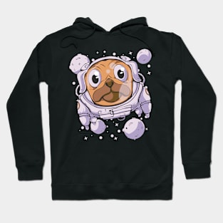 Pug dog space astronaut Hoodie